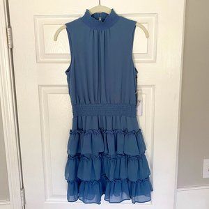 1.State - Size S - Sleeveless Dress with Ruffle Tiered Skirt